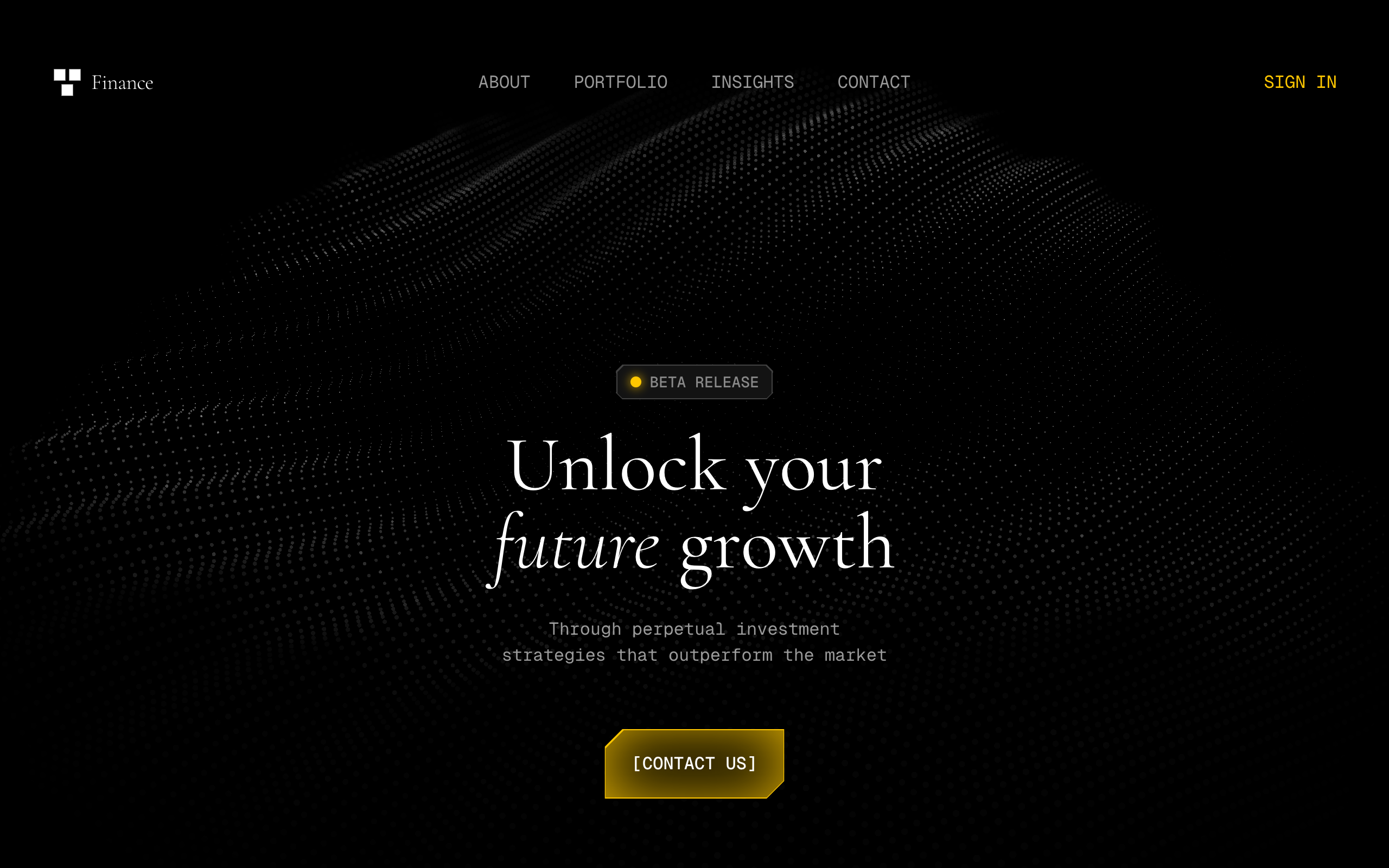 Example: Finance professional site